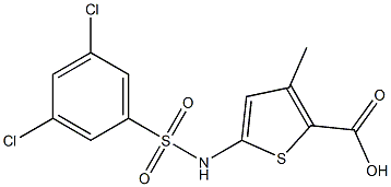 5-[(3,5-dichlorobenzene)sulfonamido]-3-methylthiophene-2-carboxylic acid|