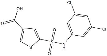 5-[(3,5-dichlorophenyl)sulfamoyl]thiophene-3-carboxylic acid Structure
