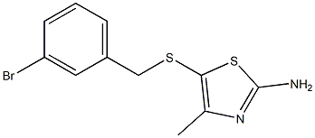 5-[(3-bromobenzyl)thio]-4-methyl-1,3-thiazol-2-amine Structure