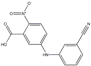 5-[(3-cyanophenyl)amino]-2-nitrobenzoic acid 结构式