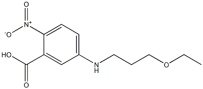 5-[(3-ethoxypropyl)amino]-2-nitrobenzoic acid Struktur