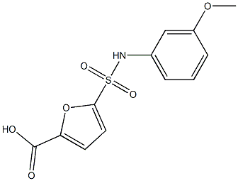 5-[(3-methoxyphenyl)sulfamoyl]furan-2-carboxylic acid Structure