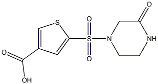 5-[(3-oxopiperazine-1-)sulfonyl]thiophene-3-carboxylic acid Struktur