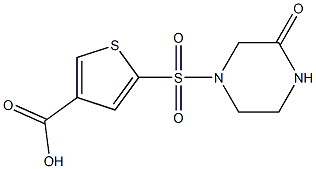 5-[(3-oxopiperazine-1-)sulfonyl]thiophene-3-carboxylic acid 结构式