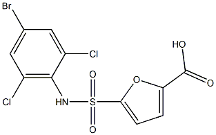 5-[(4-bromo-2,6-dichlorophenyl)sulfamoyl]furan-2-carboxylic acid