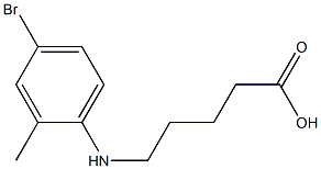 5-[(4-bromo-2-methylphenyl)amino]pentanoic acid Structure