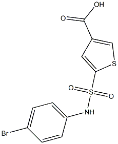 5-[(4-bromophenyl)sulfamoyl]thiophene-3-carboxylic acid Structure