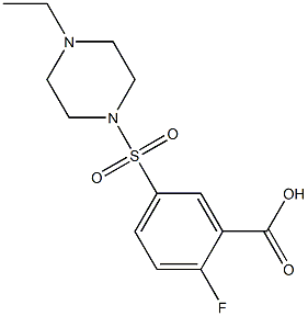 5-[(4-ethylpiperazine-1-)sulfonyl]-2-fluorobenzoic acid Structure