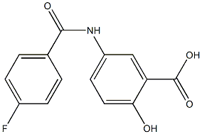 5-[(4-fluorobenzoyl)amino]-2-hydroxybenzoic acid,,结构式