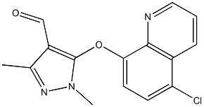 5-[(5-chloroquinolin-8-yl)oxy]-1,3-dimethyl-1H-pyrazole-4-carbaldehyde,,结构式