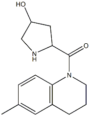 5-[(6-methyl-1,2,3,4-tetrahydroquinolin-1-yl)carbonyl]pyrrolidin-3-ol,,结构式