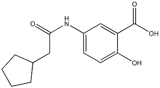 5-[(cyclopentylacetyl)amino]-2-hydroxybenzoic acid Structure