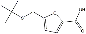 5-[(tert-butylsulfanyl)methyl]furan-2-carboxylic acid,,结构式