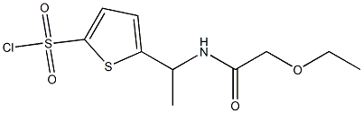 5-[1-(2-ethoxyacetamido)ethyl]thiophene-2-sulfonyl chloride Structure