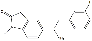 5-[1-amino-2-(3-fluorophenyl)ethyl]-1-methyl-2,3-dihydro-1H-indol-2-one