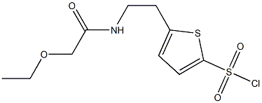 5-[2-(2-ethoxyacetamido)ethyl]thiophene-2-sulfonyl chloride Structure