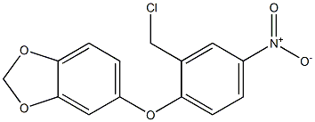 5-[2-(chloromethyl)-4-nitrophenoxy]-2H-1,3-benzodioxole,,结构式