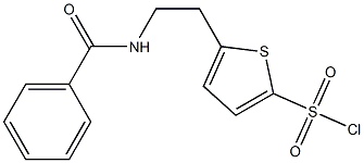 5-[2-(phenylformamido)ethyl]thiophene-2-sulfonyl chloride 化学構造式