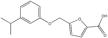 5-[3-(propan-2-yl)phenoxymethyl]furan-2-carboxylic acid 化学構造式