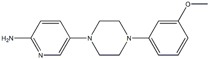 5-[4-(3-methoxyphenyl)piperazin-1-yl]pyridin-2-amine 化学構造式