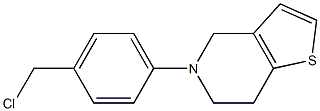 5-[4-(chloromethyl)phenyl]-4H,5H,6H,7H-thieno[3,2-c]pyridine Structure