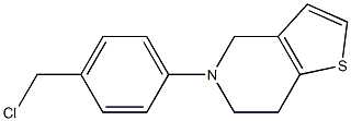 5-[4-(chloromethyl)phenyl]-4H,5H,6H,7H-thieno[3,2-c]pyridine 化学構造式