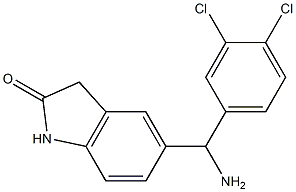 5-[amino(3,4-dichlorophenyl)methyl]-2,3-dihydro-1H-indol-2-one,,结构式