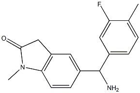 5-[amino(3-fluoro-4-methylphenyl)methyl]-1-methyl-2,3-dihydro-1H-indol-2-one