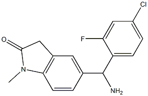 5-[amino(4-chloro-2-fluorophenyl)methyl]-1-methyl-2,3-dihydro-1H-indol-2-one