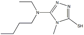 5-[butyl(ethyl)amino]-4-methyl-4H-1,2,4-triazole-3-thiol Struktur
