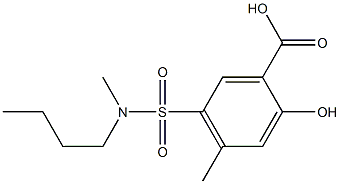 5-[butyl(methyl)sulfamoyl]-2-hydroxy-4-methylbenzoic acid Structure