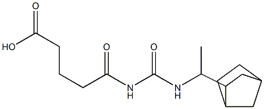 5-{[(1-{bicyclo[2.2.1]heptan-2-yl}ethyl)carbamoyl]amino}-5-oxopentanoic acid,,结构式