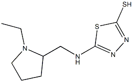 5-{[(1-ethylpyrrolidin-2-yl)methyl]amino}-1,3,4-thiadiazole-2-thiol Structure