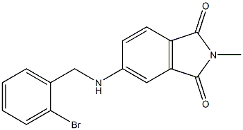 5-{[(2-bromophenyl)methyl]amino}-2-methyl-2,3-dihydro-1H-isoindole-1,3-dione,,结构式