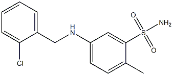 5-{[(2-chlorophenyl)methyl]amino}-2-methylbenzene-1-sulfonamide 化学構造式