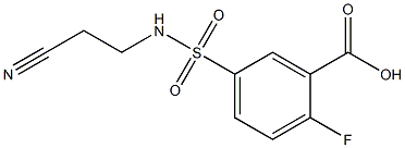 5-{[(2-cyanoethyl)amino]sulfonyl}-2-fluorobenzoic acid Struktur