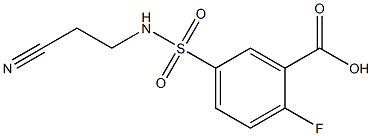 5-{[(2-cyanoethyl)amino]sulfonyl}-2-fluorobenzoic acid 化学構造式