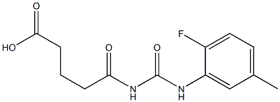  5-{[(2-fluoro-5-methylphenyl)carbamoyl]amino}-5-oxopentanoic acid