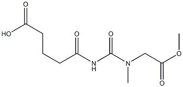 5-{[(2-methoxy-2-oxoethyl)(methyl)carbamoyl]amino}-5-oxopentanoic acid,,结构式