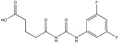 5-{[(3,5-difluorophenyl)carbamoyl]amino}-5-oxopentanoic acid,,结构式