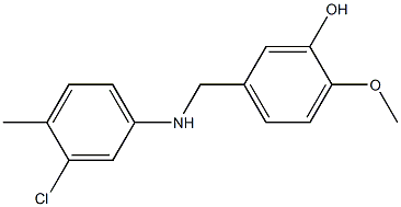 5-{[(3-chloro-4-methylphenyl)amino]methyl}-2-methoxyphenol Struktur