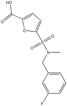 5-{[(3-fluorophenyl)methyl](methyl)sulfamoyl}furan-2-carboxylic acid Struktur