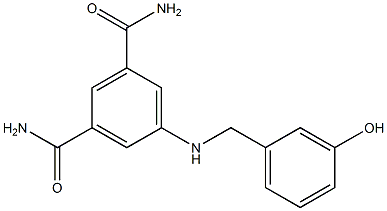 5-{[(3-hydroxyphenyl)methyl]amino}benzene-1,3-dicarboxamide Struktur