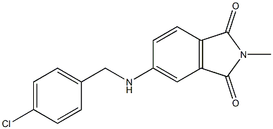 5-{[(4-chlorophenyl)methyl]amino}-2-methyl-2,3-dihydro-1H-isoindole-1,3-dione 化学構造式