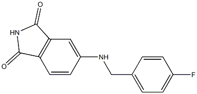 5-{[(4-fluorophenyl)methyl]amino}-2,3-dihydro-1H-isoindole-1,3-dione,,结构式