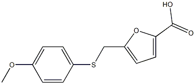 5-{[(4-methoxyphenyl)thio]methyl}-2-furoic acid Struktur