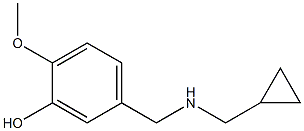 5-{[(cyclopropylmethyl)amino]methyl}-2-methoxyphenol Structure