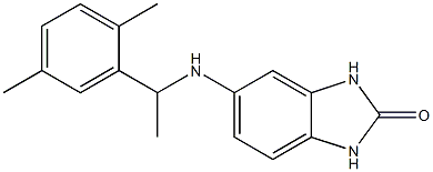 5-{[1-(2,5-dimethylphenyl)ethyl]amino}-2,3-dihydro-1H-1,3-benzodiazol-2-one 结构式