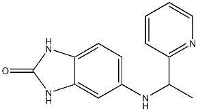 5-{[1-(pyridin-2-yl)ethyl]amino}-2,3-dihydro-1H-1,3-benzodiazol-2-one Struktur