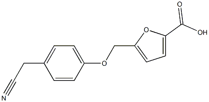 5-{[4-(cyanomethyl)phenoxy]methyl}-2-furoic acid Struktur